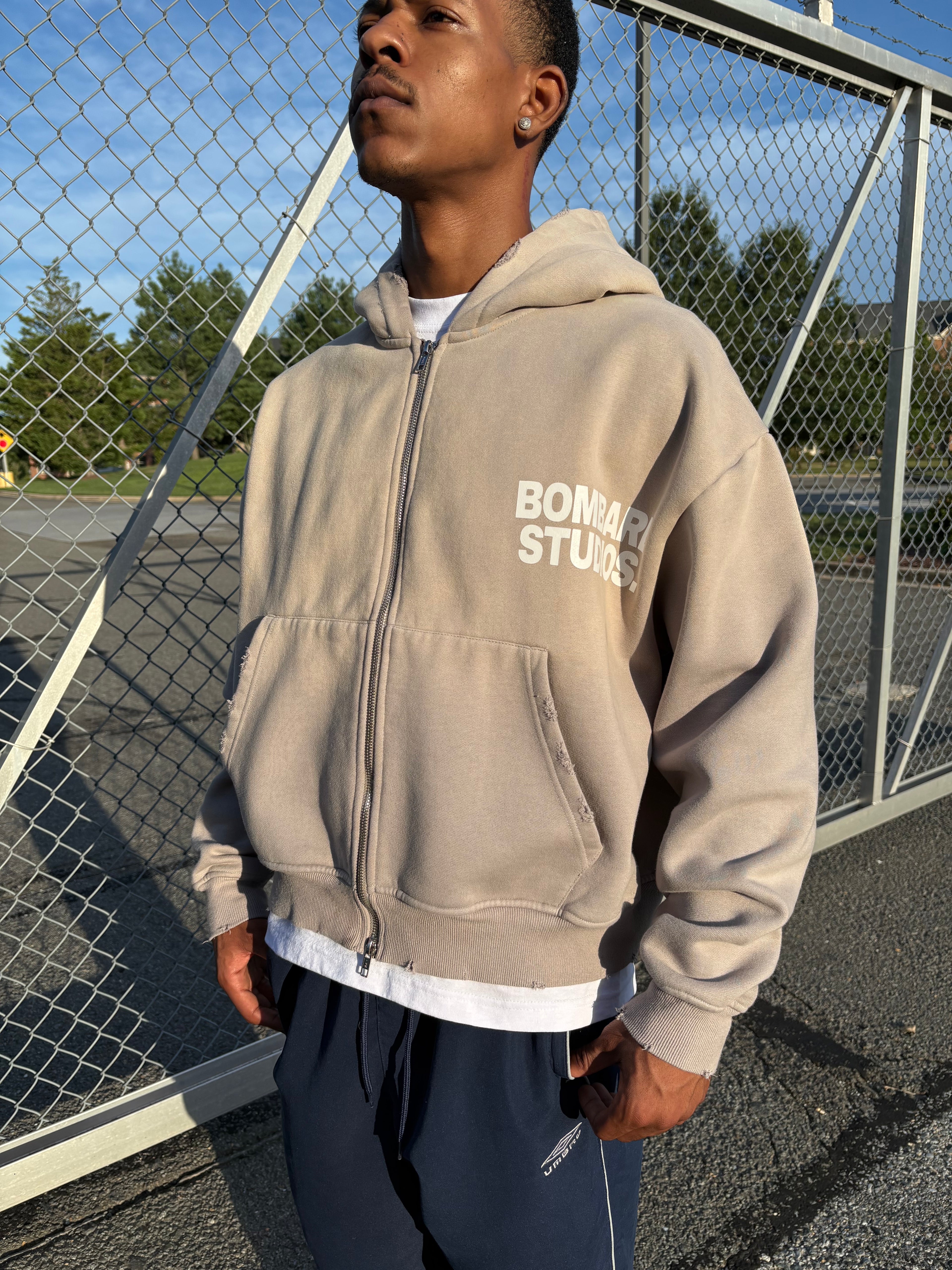 BOMBARD ZIP LOGO HOODIE